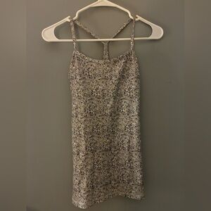 LULULEMON Floral Print Spaghetti Strap top built in bra